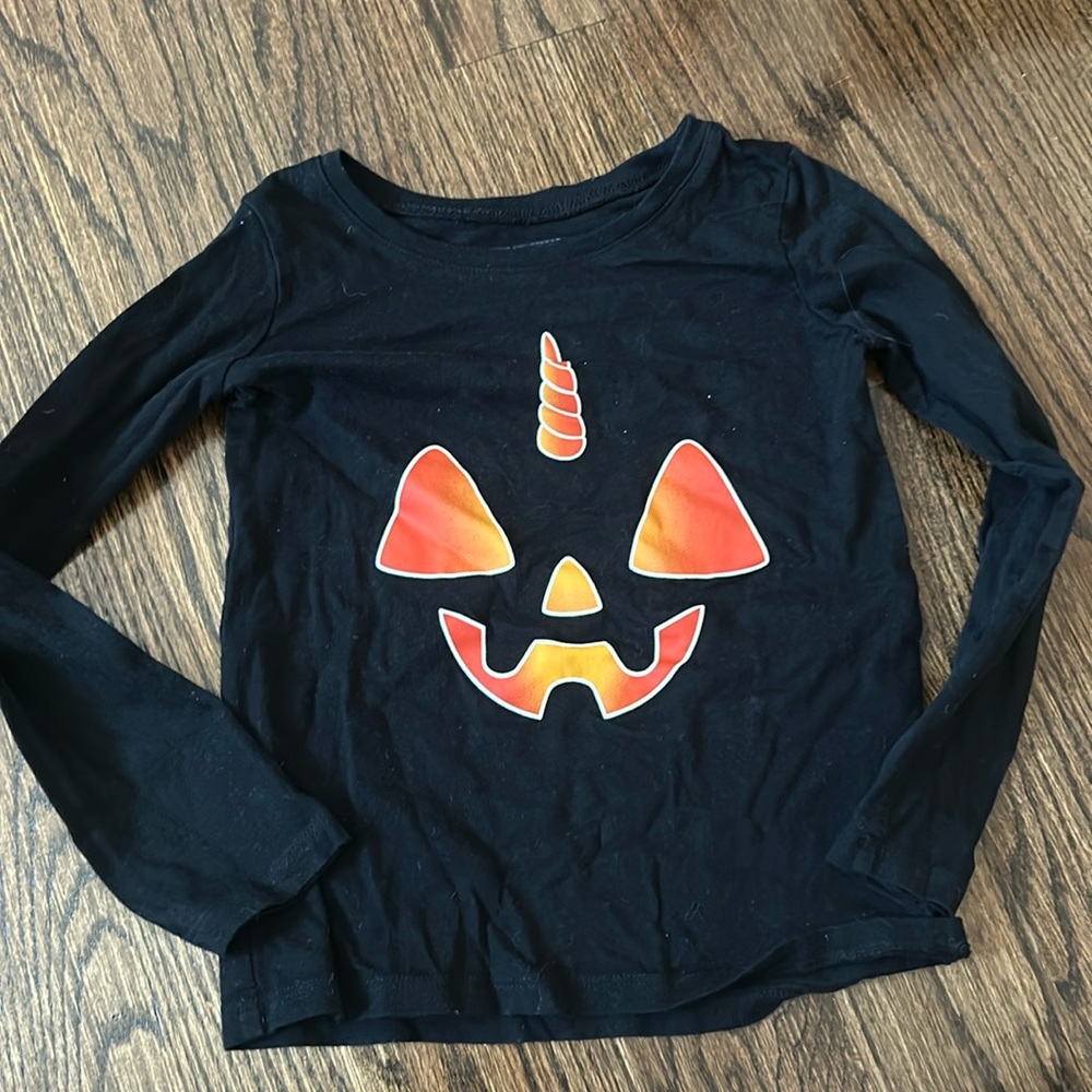 Children’s place unicorns pumpkin shirt size 5t